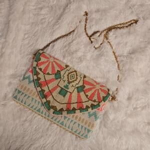 Woman's Purse America and Beyond Beautiful Beaded Purse New